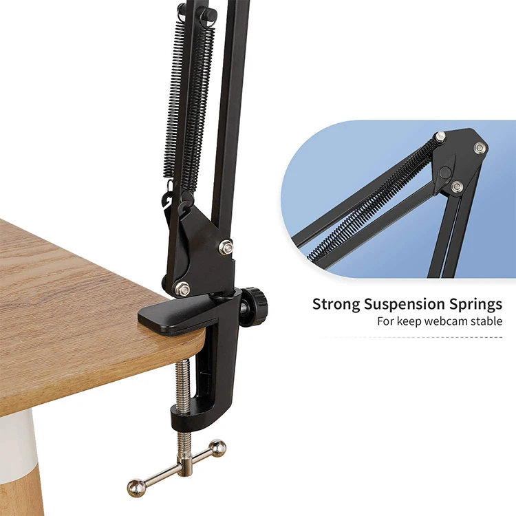 JUNNX Flexible Overhead Tripod Mount for Camera Webcam Ring Light, Desk Mobile Phone Over Head Tripod for Video Live Streaming