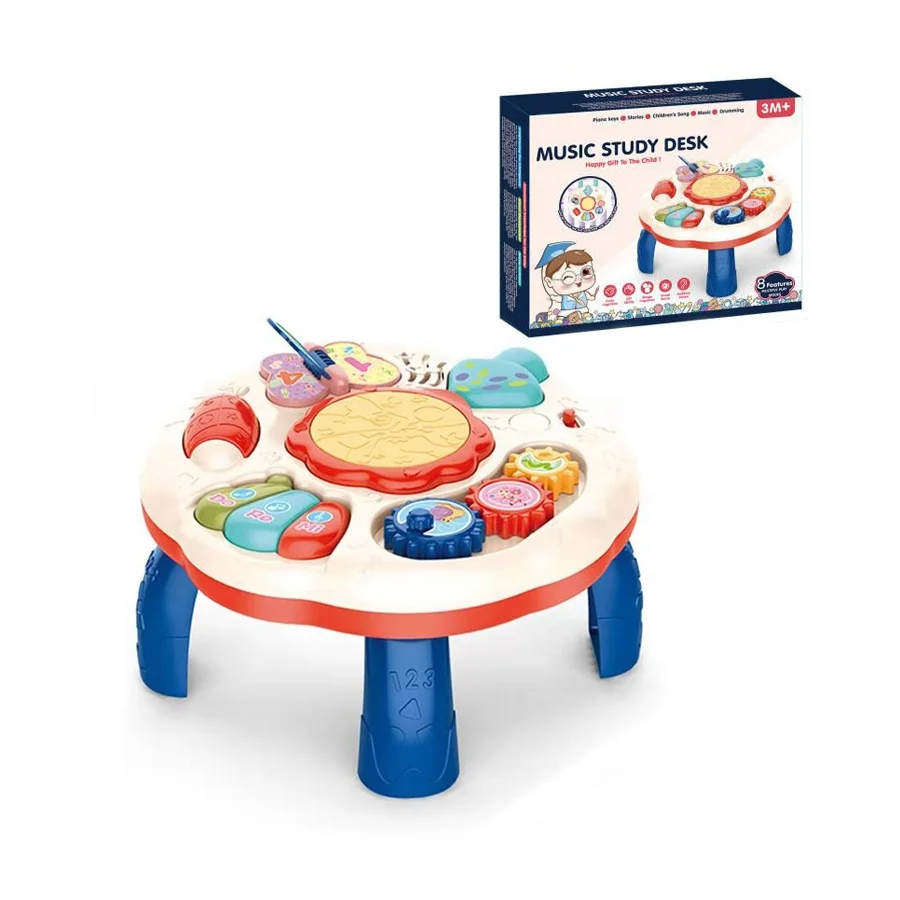 BA-YN901】Children's game table - 0 to 3 years old to accompany the  educational early education music enlightenment multi-functional game  storage table table legs detachable B music rattle bed bell buybuy@TOYS