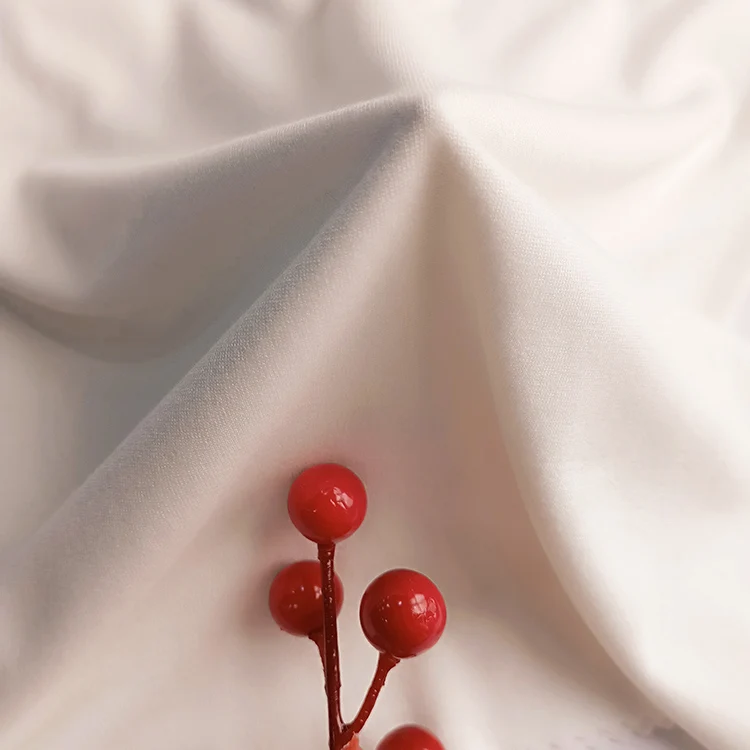 Высокое качество оптовая продажа обычная однотонная Белая вискозная Джерси 100% ткань