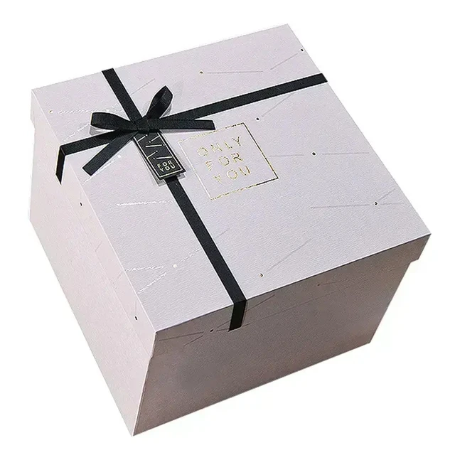 Bestselling luxury cardboard paper packaging gift box set with ribbon tie