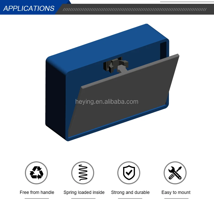 Plastic Door Lock Push Latch For Open And Close Door And Panel