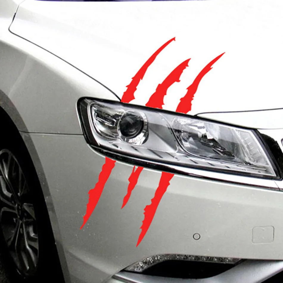 5 Pcs Car Sticker Reflective Scratch Stripe Claw Marks H Headlight Decal P8G0 