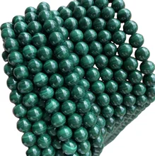 Natural Stone Beads 8mm Malachite Gemstone Round Loose Beads Crystal Energy Stone Healing Power for Jewelry Making DIY