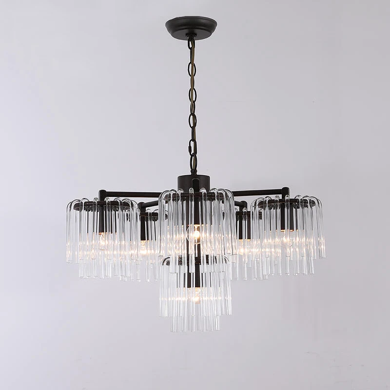 MEEROSEE Luxury Modern Glass Chandeliers Lights Nordic Lighting Chandelier For Living Room Creative Glass Pendant Light MD98009