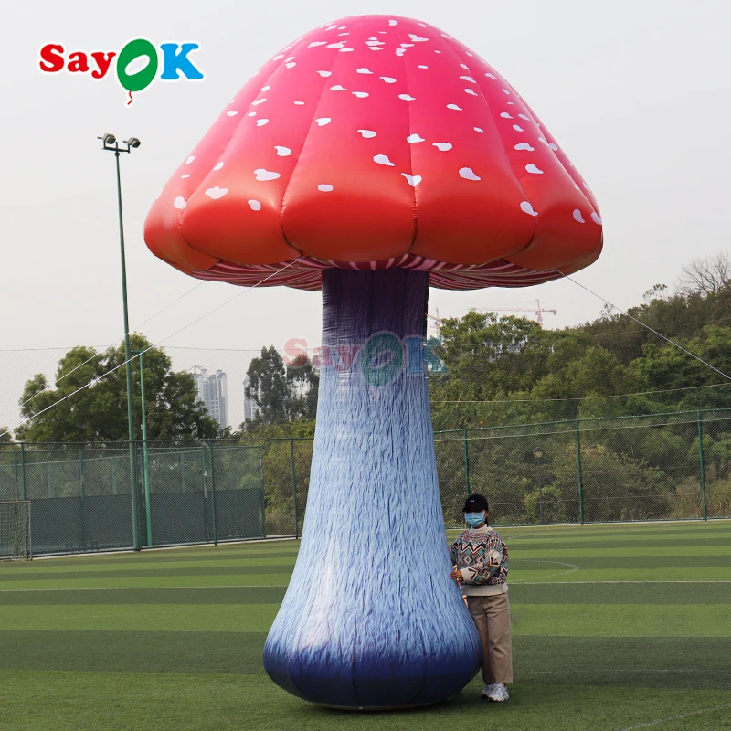 Sayok Large Inflatable Mushroom LED Lighting for Stage Party Club Outdoor Decor
