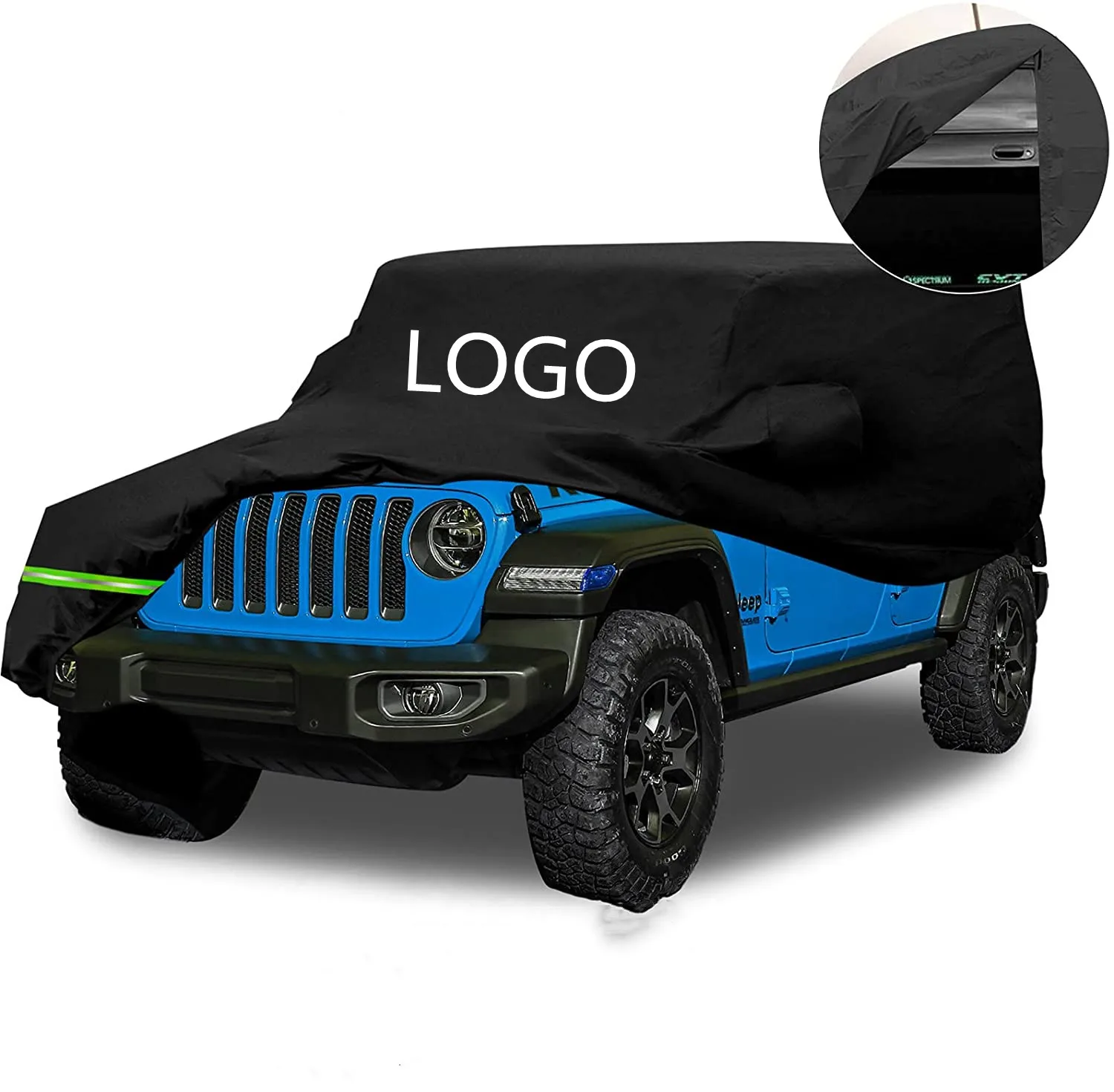 Woqi Waterproof Car Covers For Jeep Wrangler 4 Doors 1987-2021 190t Covers  - Buy Waterproof Car Covers For Jeep Wrangler 4 Doors 1987-2021 190t Covers,New  Design Wholesale Waterproof Protective Shelter Automatic Car