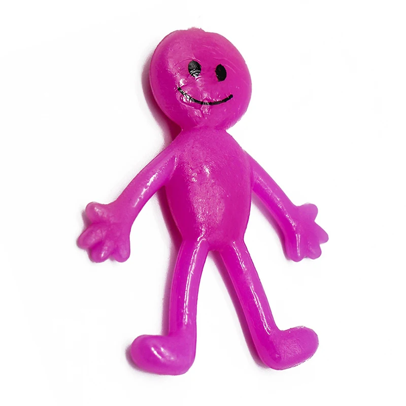 Mini TPR Stress Relief Decompression Toy Funny Little Man Bendy Stretchy Sensory Toy for Kid