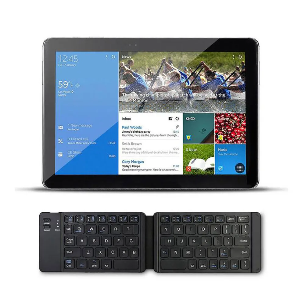 Mini Wireless  Foldable Keyboard Portable Folding Keyboard for Pad Tablet SmartPhone Slient Click Small Foldable Keyboard