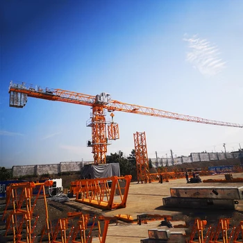 used Tower Crane TC6013-6 height 60 meters arm length 6 meters lifting weight 6 tons For Sale Building Construction