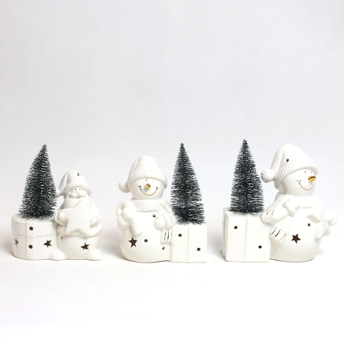 Modern decorative ceramics delicate desktop white custom ceramic ornament ceramic nativity set