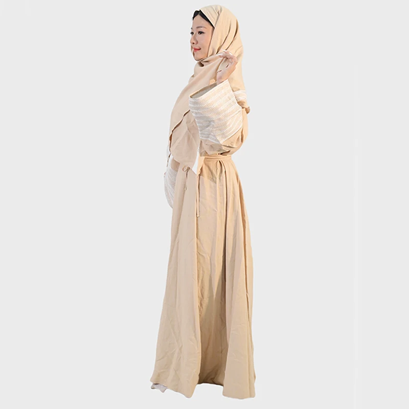 Solid Color Women's Abaya Dress New Design Islamic Jubba Breathable Hotsale Boutique Daily for Daffah Jubah From Malaysia