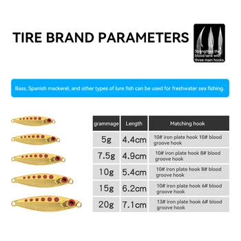 5g7.5g10g15g20g Lead Fish Zink Metal Fishing Lures Metal Jigs Lure Slow Pitch Jigging Lure – Metal Jig – view 5