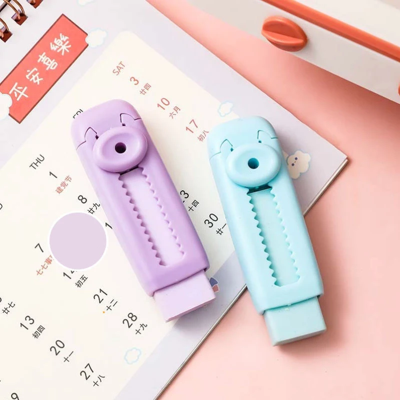 Студенческий милый ластик без полосы выдвижной чистый толкатель принадлежности для экзаменов креативный школьный модный