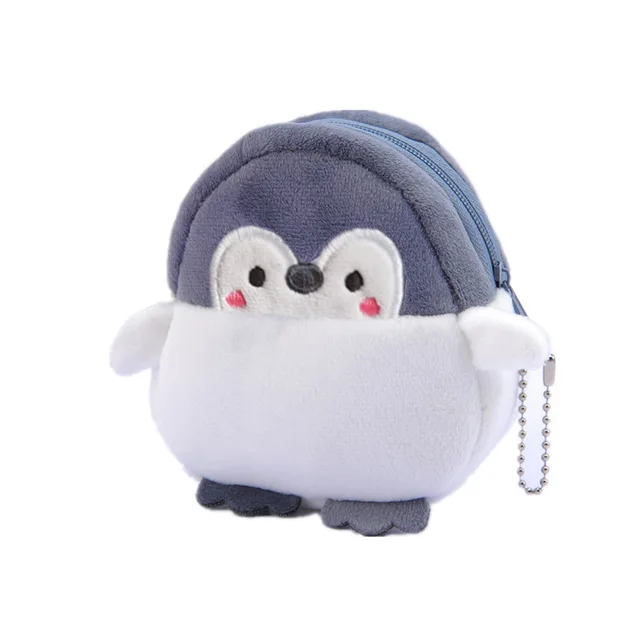 Manufacturer wholesale new supply cute little penguin coin purse lipstick bag data cable bag plush toys coin bag