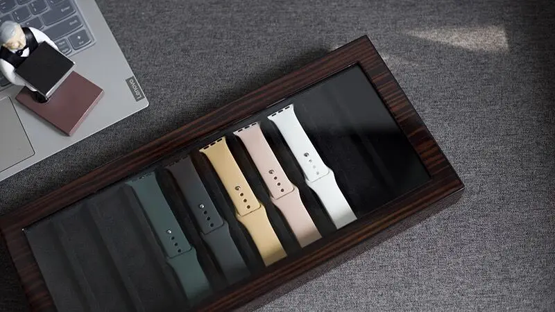 Wooden Watch Strap Storage Boxes - 10 Slot Display Case