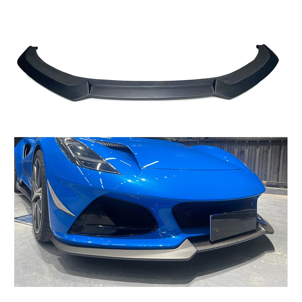 AX Style Front Bumper Lip Real Dry Carbon Fiber Car Body Kit For Lotus Emira Bodykit