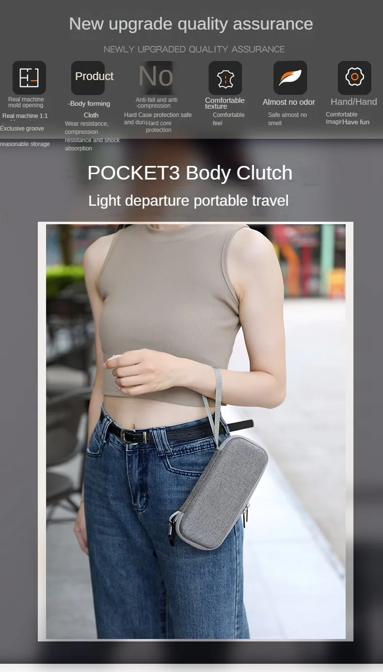 product laudtec custom design all in one pack handbag hard travel case for dji osmo pocket 3 waterproof shockproof mini camera bags-6