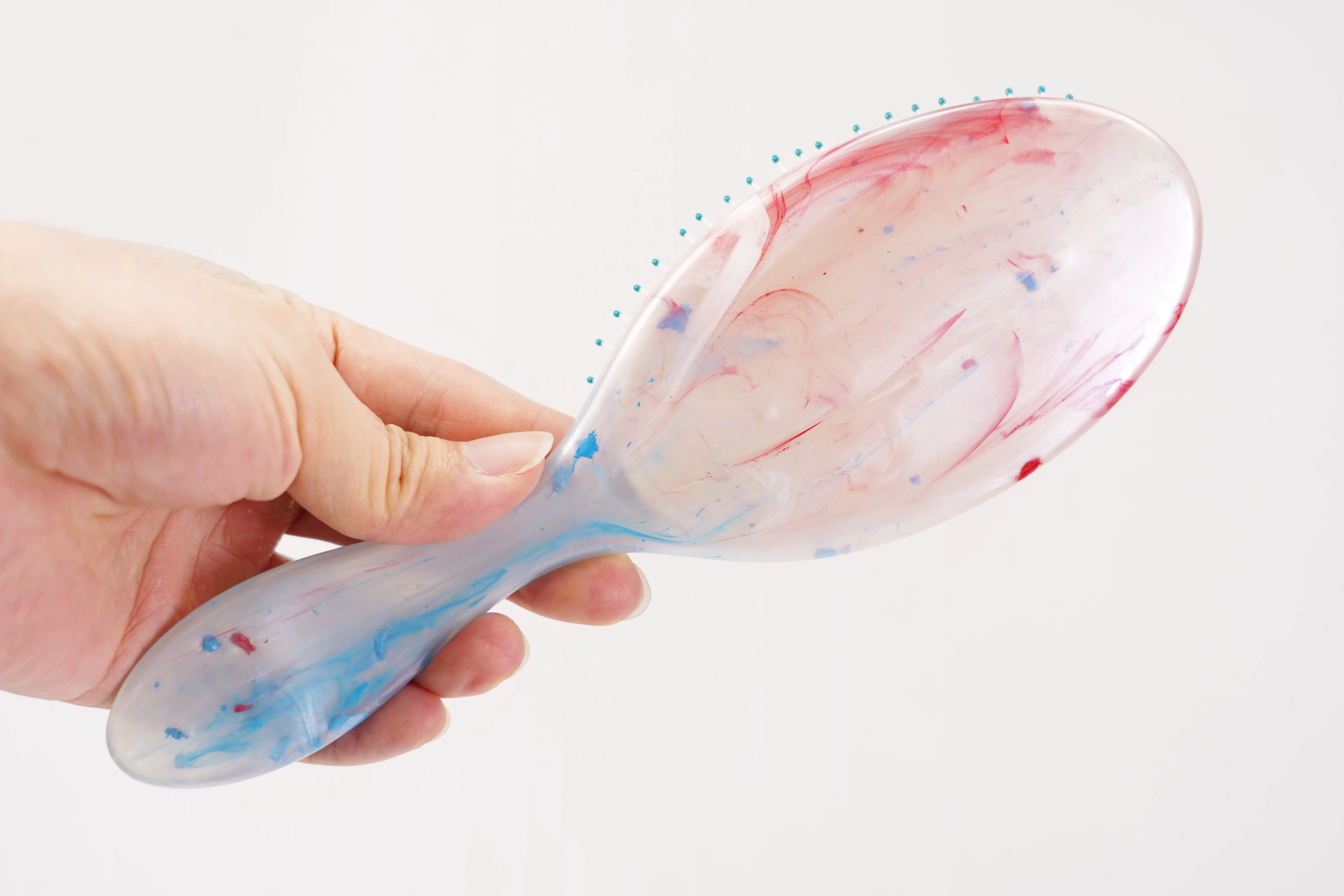 Расческа для массажа волос нейлоновая щетина расческа овальные расчески женщин новый процесс порошок из Серного облака