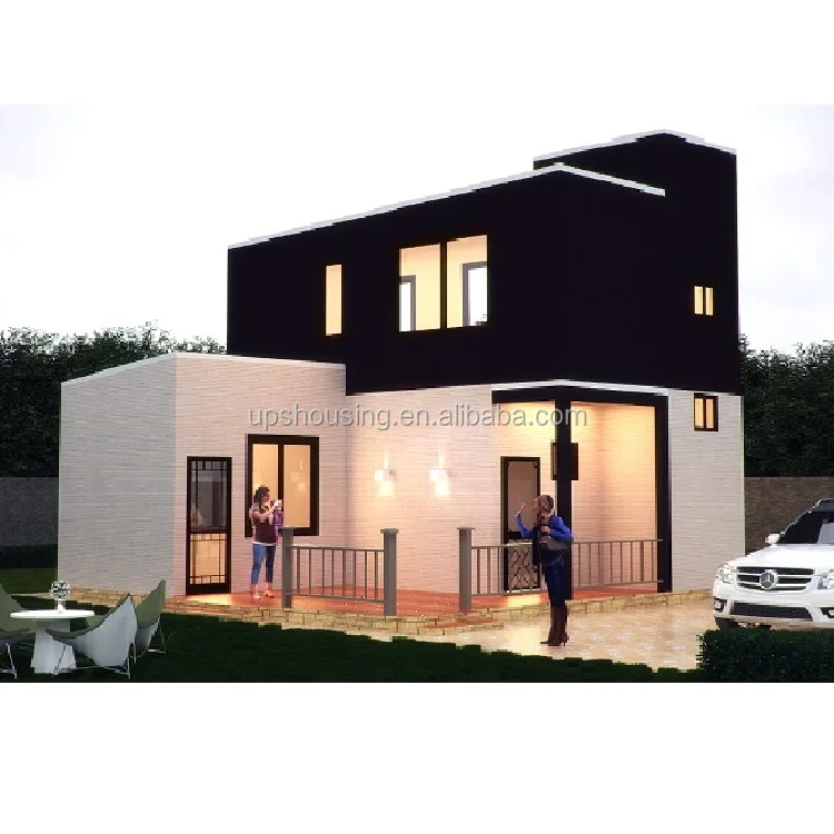 modern European style sound insulation two room ready made prefabricated cement house/villa