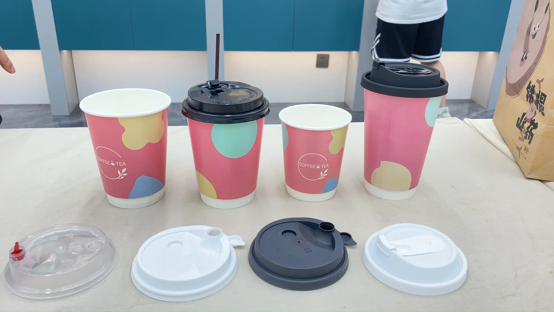 8oz 12oz 16oz Hot Drink Coffee Paper Cup With Lid And Sleeve Custom ...