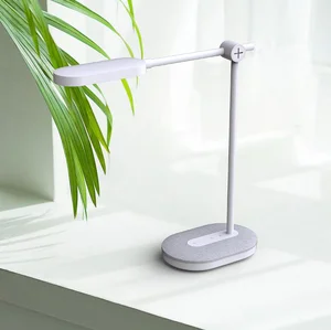 White Color Small LED Desk Lamps with Speaker Wireless and USB Port