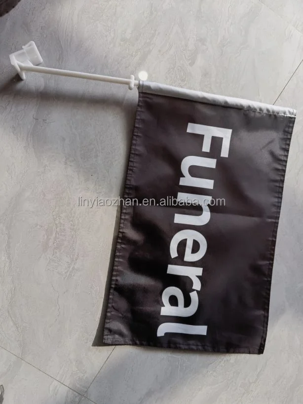 Wholesale Custom Car Flag Any Pattern of Custom Flagpole with Clips Car Flag with Pole