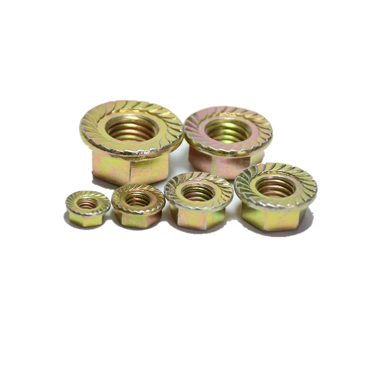 Astm Ansi 18.2.2 Standard Black Hex Flange Nuts M8 Din 6923 Hex Flange