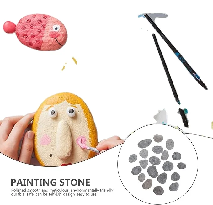 Children's Entertainment DIY Natural Art Creation Painting Stone Slice Pebbles supplier