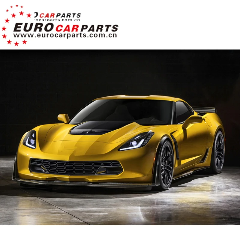 C7 Z06 Body Kits C7 Upgrade Z06 Wide Body Kits C7 Carbon Fiber Front Lip Diffuser Side Skirt Fender Z06 Facelift Upgrade Set