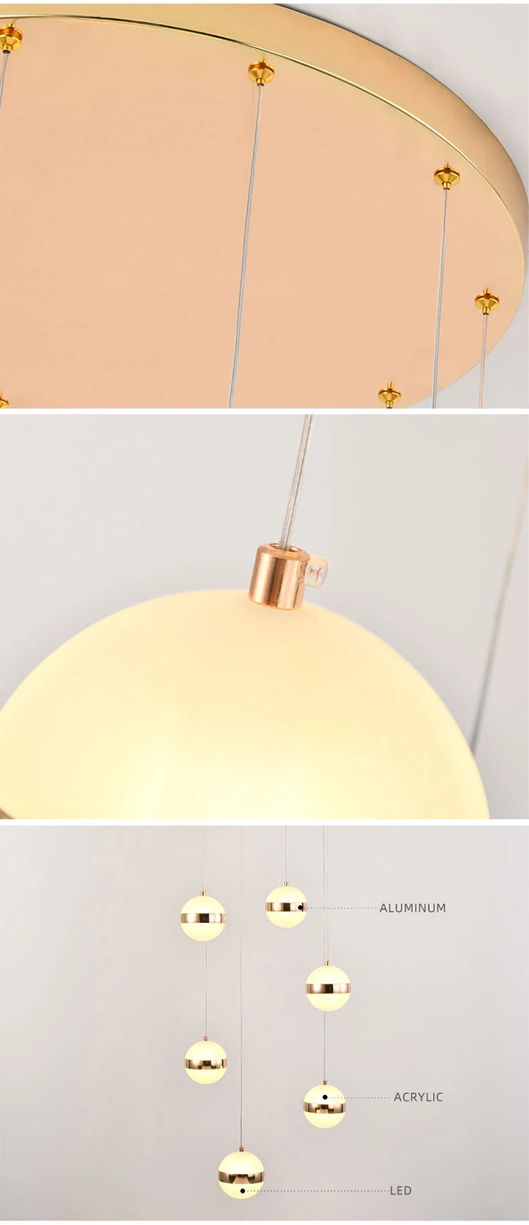 pys8015 1 good quality indoor decoration lighting for hotel villa acrylic bead modern led chandelier-2