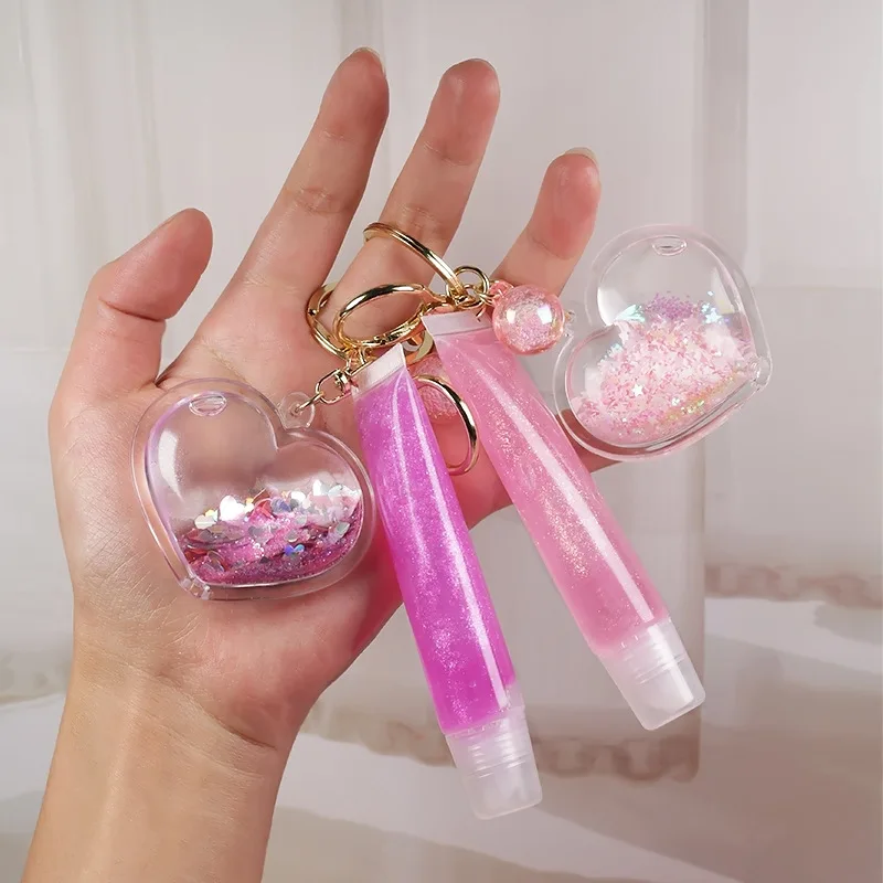 Wholesale Beauty Cosmetic Wholesale Lip Gloss Bulk Lipstick Cruelty Free  Crystal Letters Customize Keychain Lipgloss From m.
