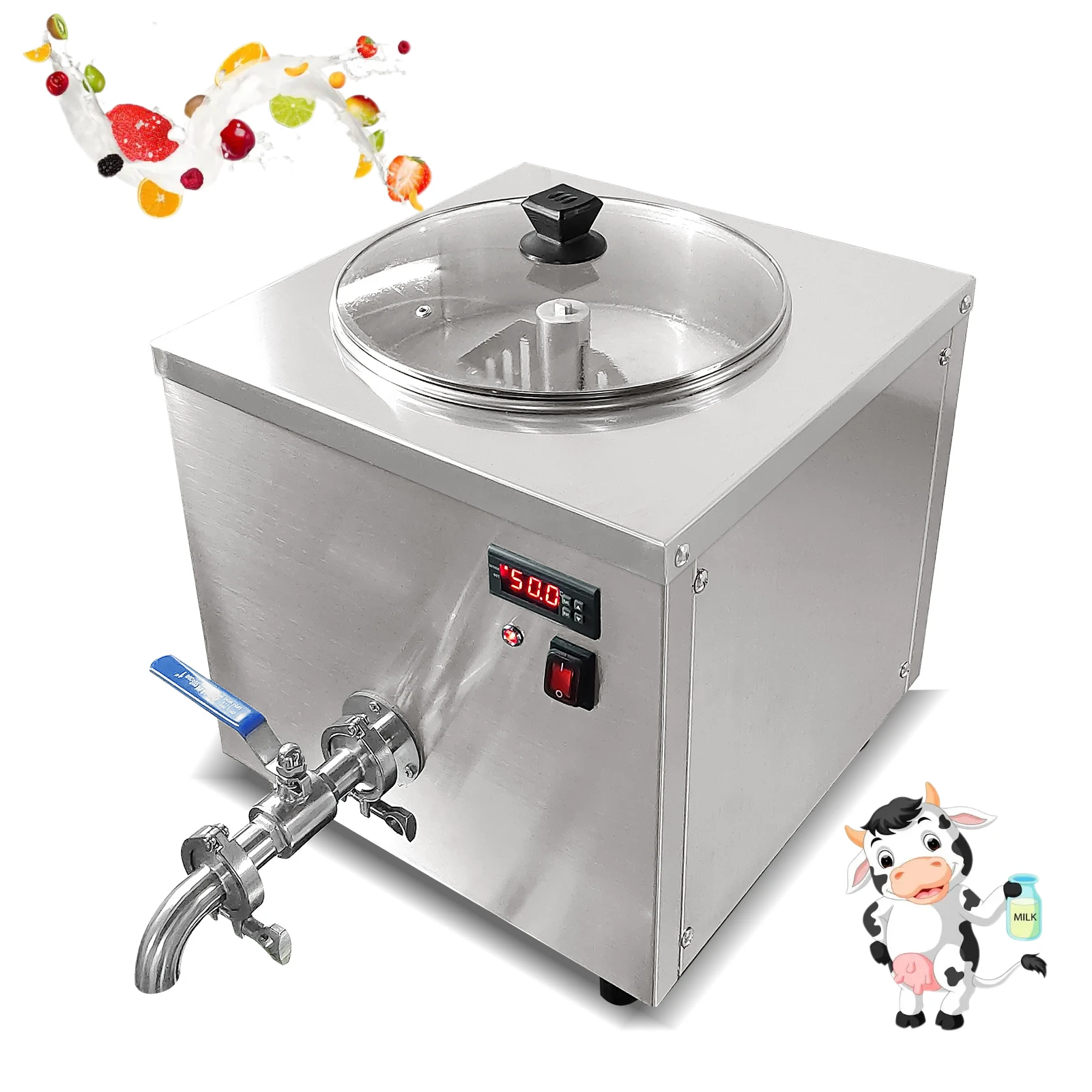 Mini  Pasteurizer Machine Commercial Gleato Ice Cream Maker Ice Cream Equipment Batch Pasteurizer Milk