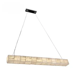 Contemporary Strip Dining Table Natural Crystal Chandelier Modern Restaurant bar Chandelier