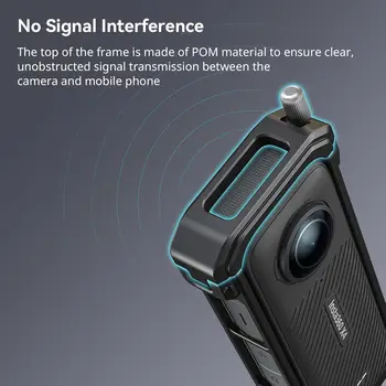 For SmallRig Protective Cage for Insta360 X4 Silicone Lens Cover 1/4"-20 Anti-Deflection Threaded Hole Built-in Camera detail image