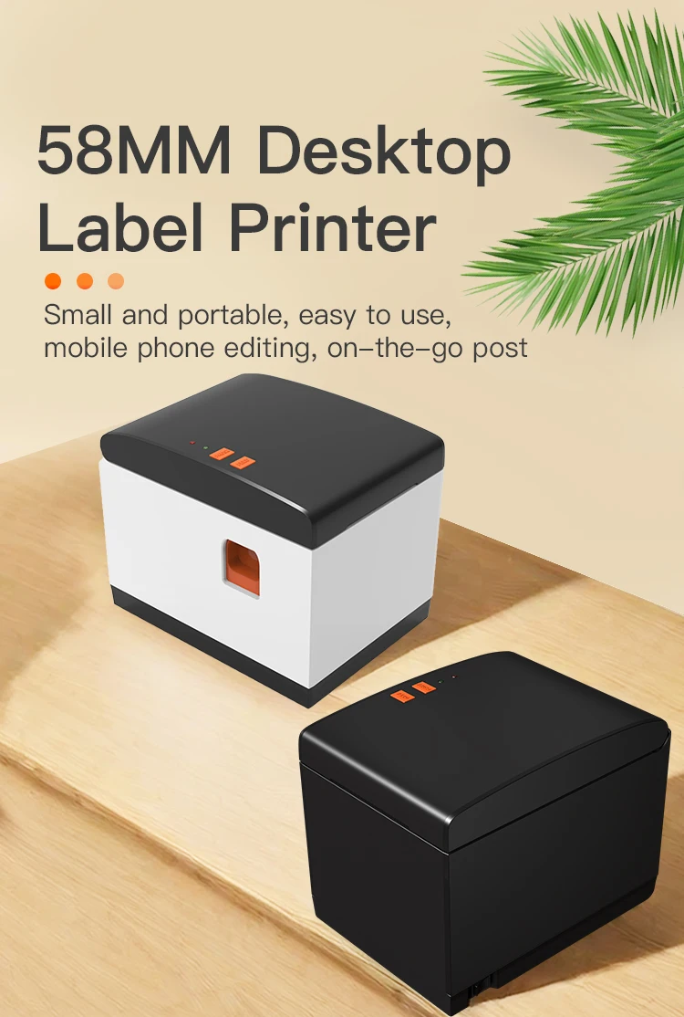 Supermarket Barcode QR Code Sticker Maker - 58MM Thermal Label Printer