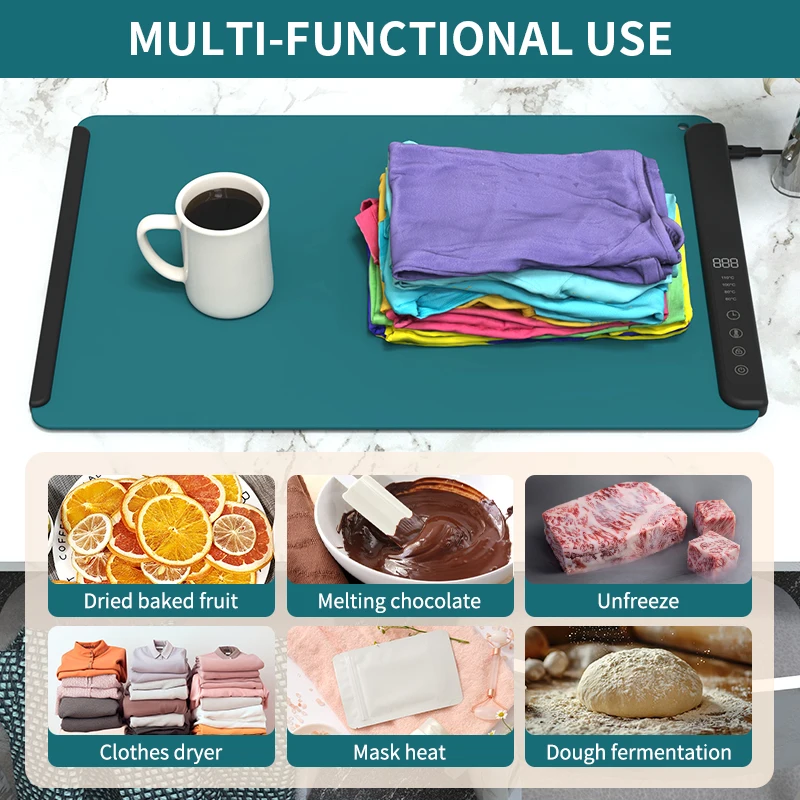 Silicone Baking Mat Electric Adjustable Temperature Control Food Warming Tray Kitchen Accessories Silicone Food Warming Mat