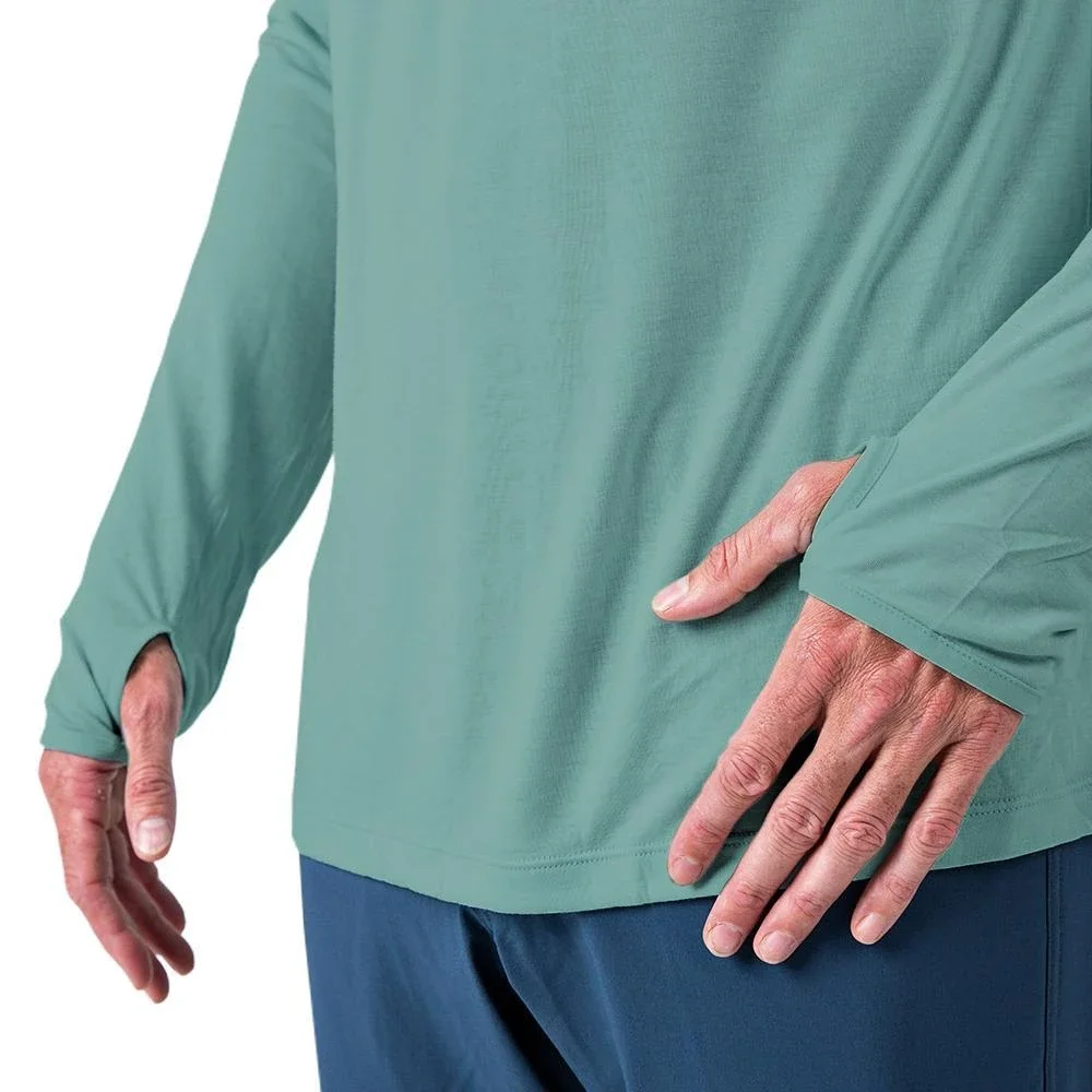 Men'S UPF50+ Bamboo Polyester Custom Color Outdoor Sun Block UV Fishing Wear Long Sleeve Hoodie Fishing Shirt manufacture