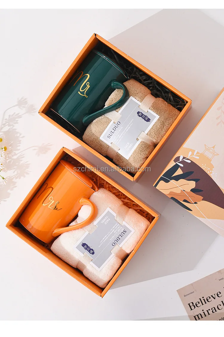 Customized Mug Towel Set Birthday Present Lunar New Year Gift Set