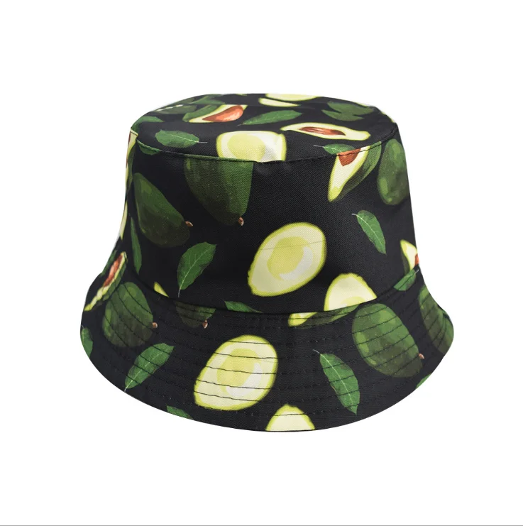 HF Cross-border new creative printing Multiple designs double-sided fisherman hat basin bucket hats