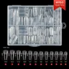240PCS semi-frosted nail tips 03#