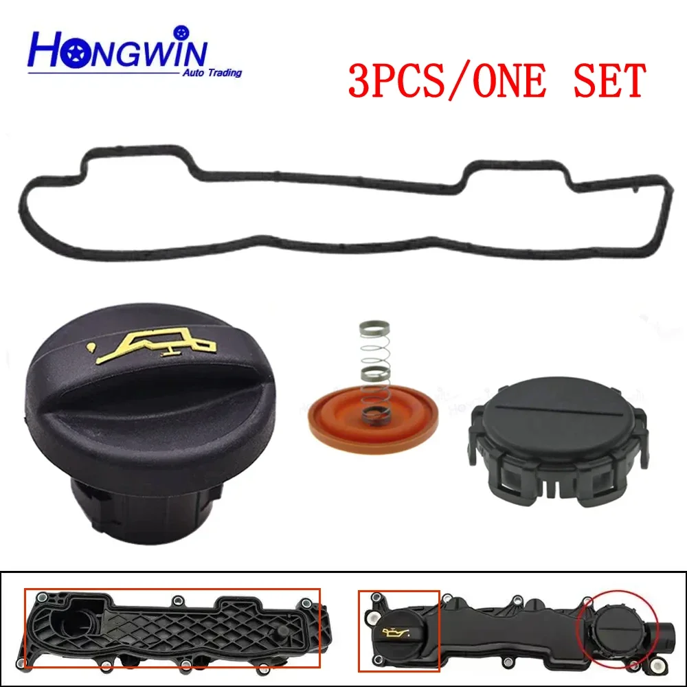 Engine Valve Cover Rocker Cover Gasket Kit 0248.L1 For Peugeot 206 307 308 407 Citroen 1.6 HDI Berlingo Xsara 0248L1 1479837