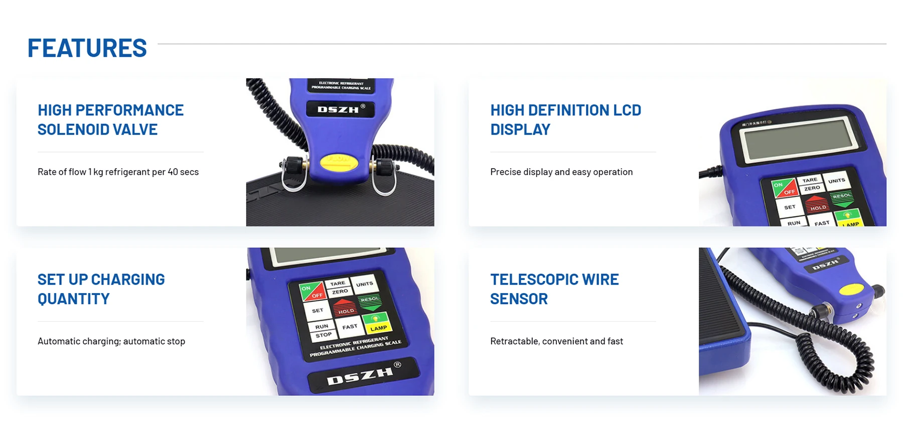 DSZH RCS-7040 Electronic Refrigerant Charging Scale for Refrigeration ...