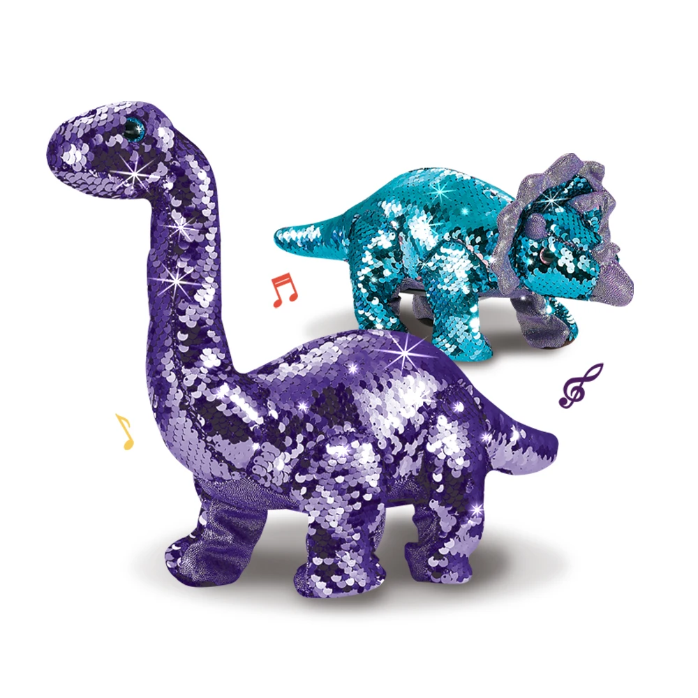 Peluche Dinosaure Brachiosaure Bleu 35cm - Jouet Doux Pour Enfants