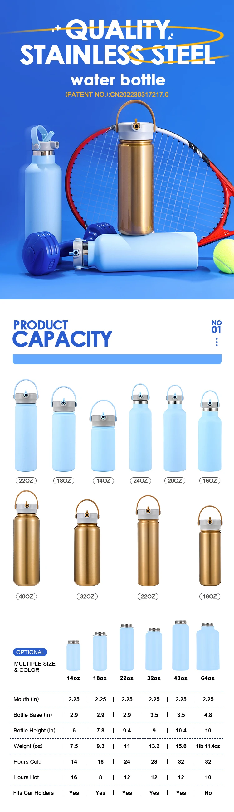 New Design Ecofriendly Reusable Thermos Flask Stocked Recycled