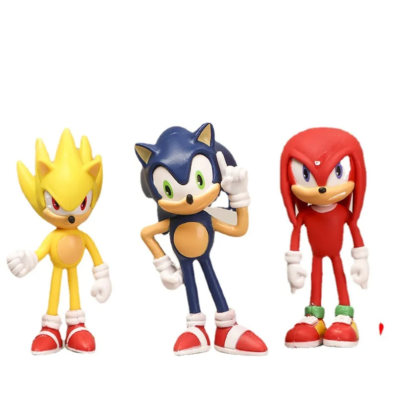 Аниме экшн-фигурка So-nic 6 шт. 12 см большой размер фигурка торта Топпер ПВХ игрушки для детей новинка
