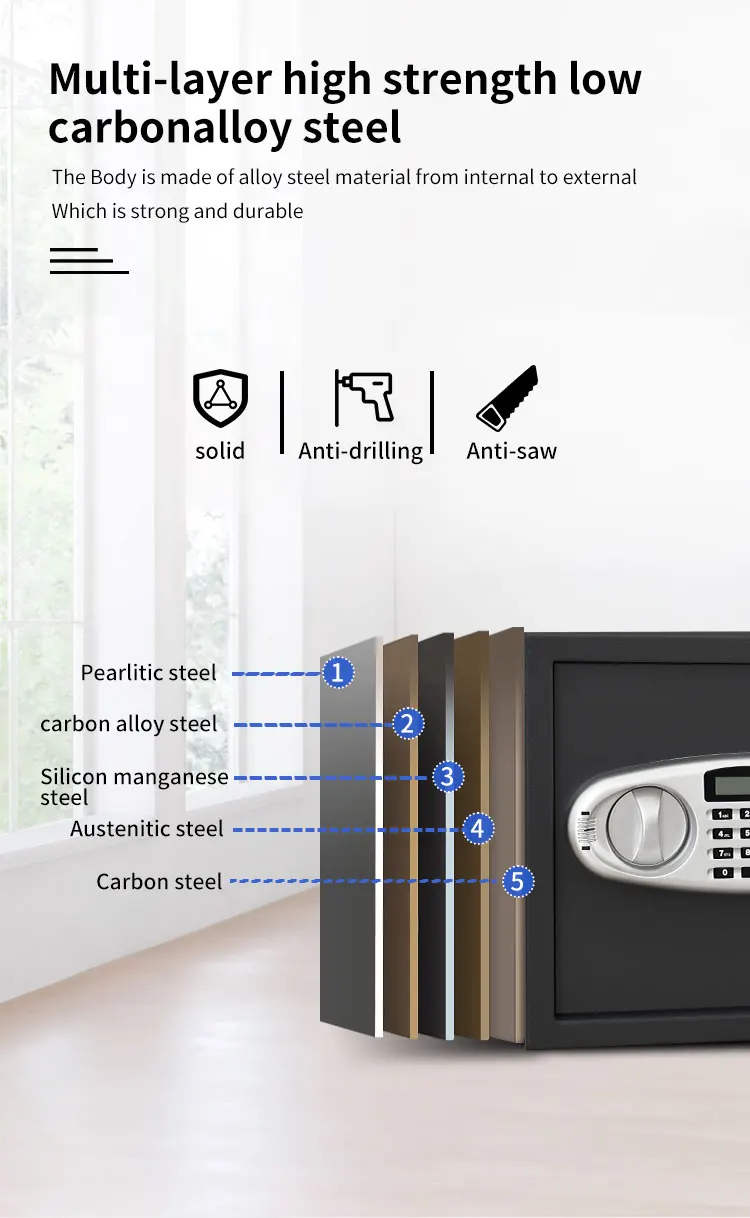 CEQSAFE Safety Box With Digital Coded Lock Small Electronic Mini Deposit Key Office Home Safe Box manufacture