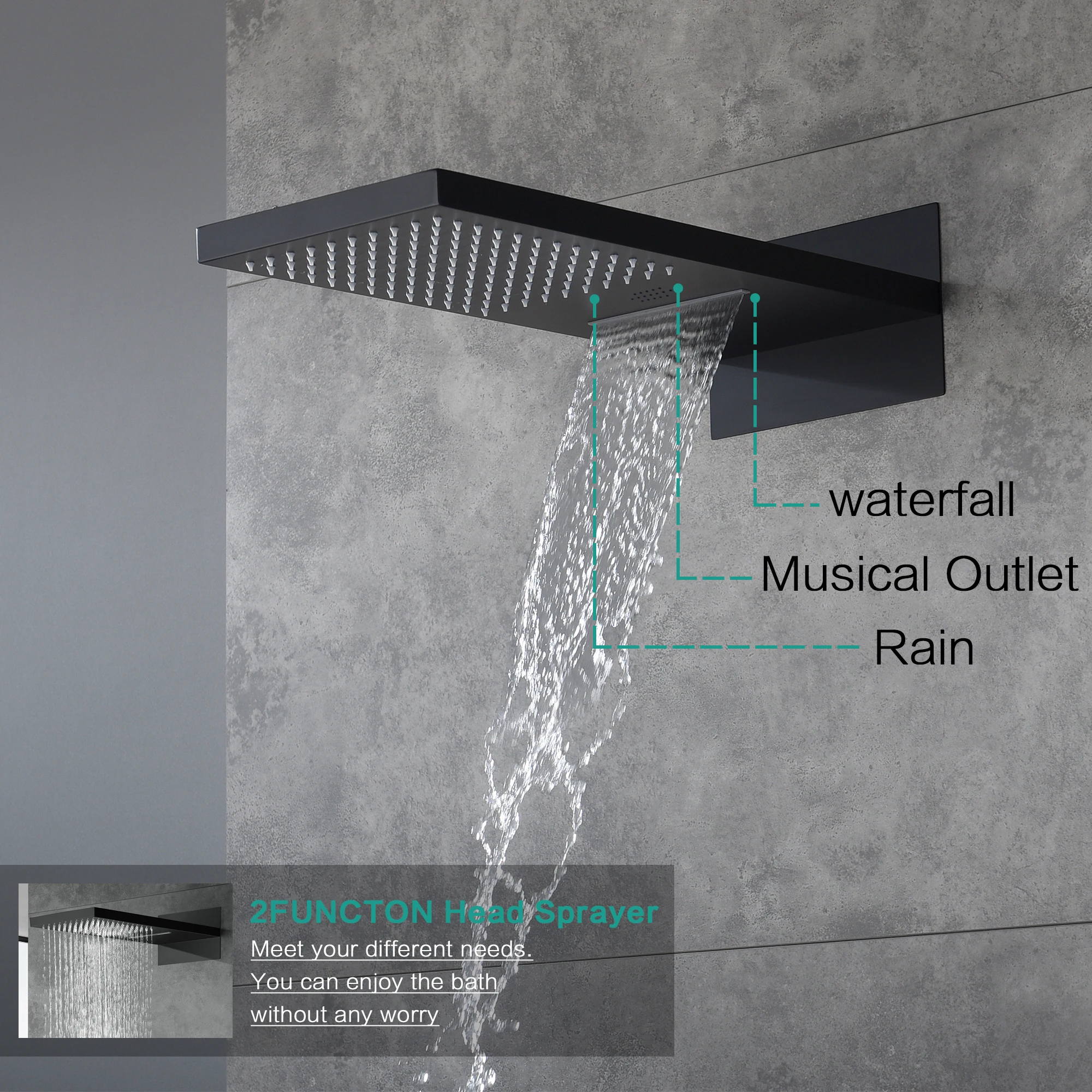 Touch Digital Display Panel Smart Shower  Modern Technology Smart Shower Bathroom Multiple Color Options Smart Shower Head