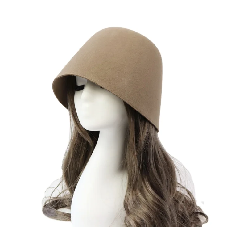 Новый дизайн 2021 шерстяная Панама в японском стиле ретро модная Рыбацкая шляпа форме колокола для женщин