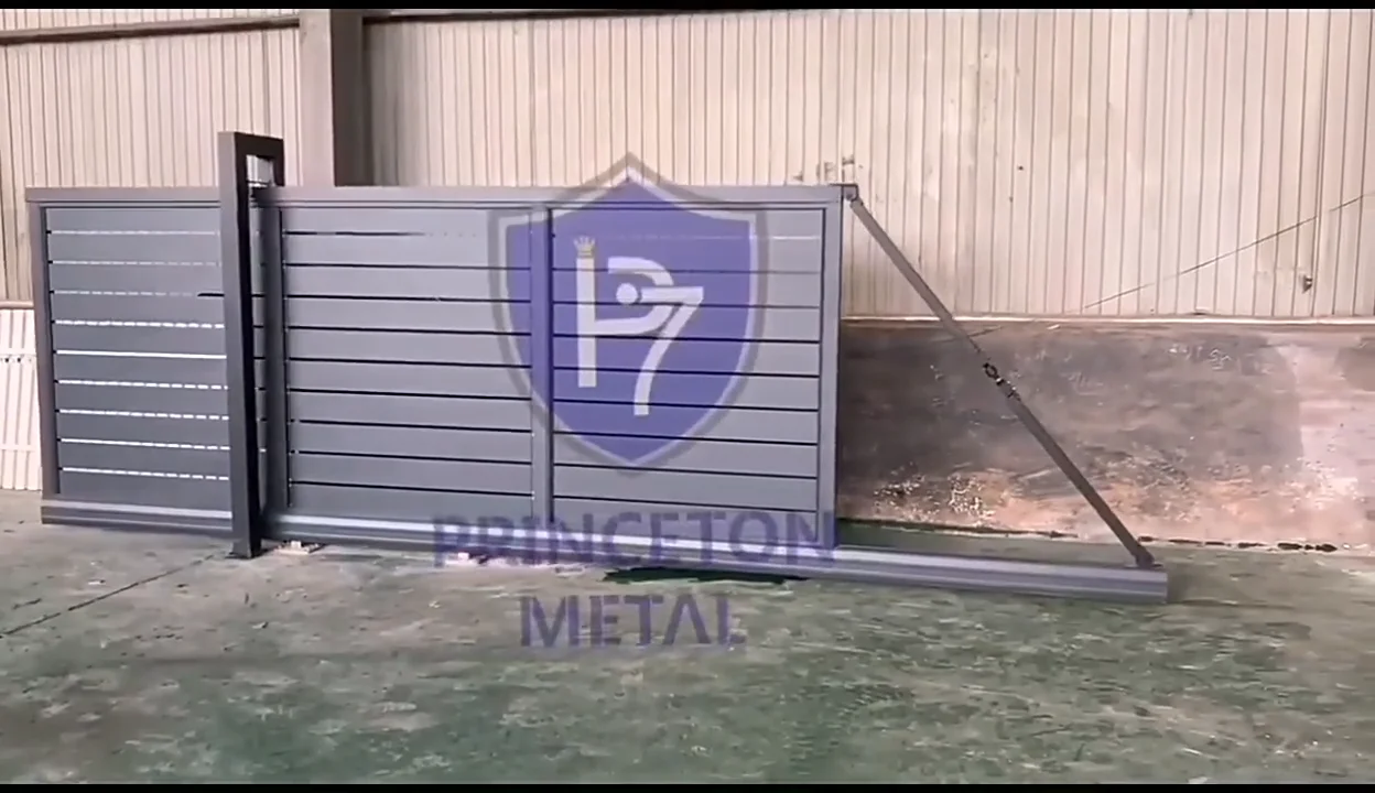 Princeton Cantilever Gate Wheel Aluminum Sliding Industrial Cantilever Gate For Uneven Gravel