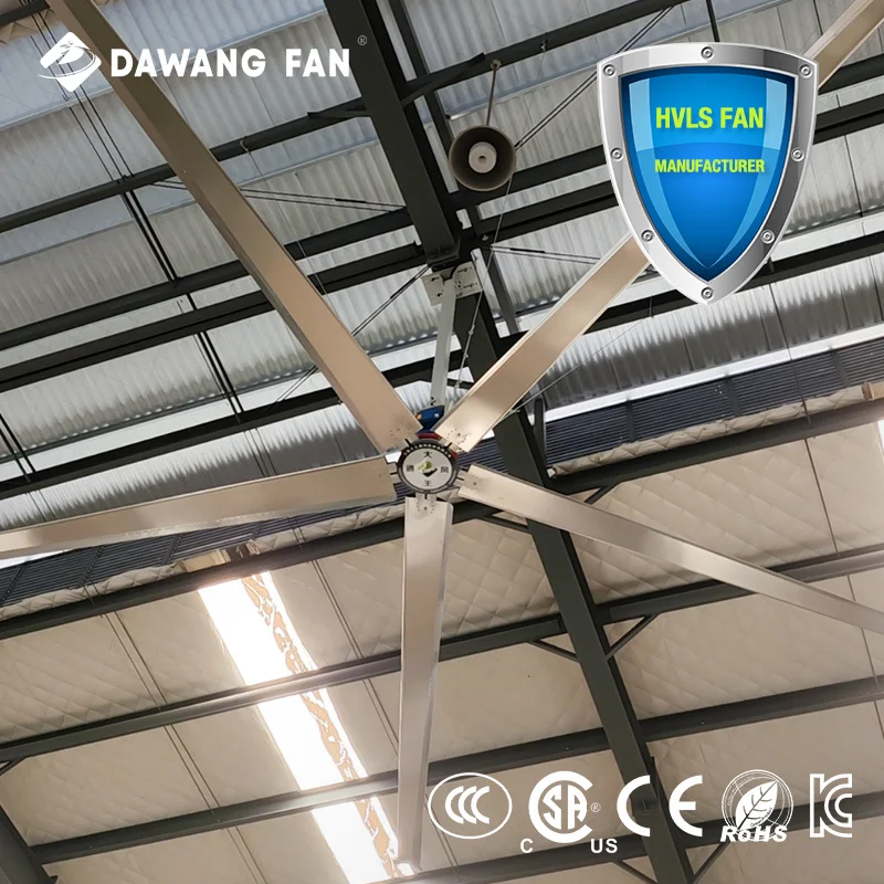 DAWANG 20 футов HVLS электрический потолочный вентилятор, металлические комфортные вентиляторы для наружных молочных ферм, вентиляция и охлаждение для коровника
